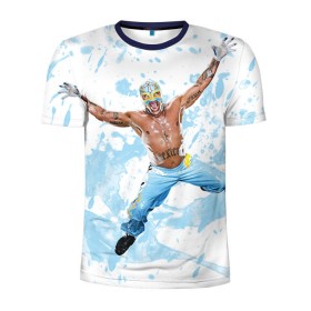 Мужская футболка 3D спортивная с принтом Рей Мистерио в Тюмени, 100% полиэстер с улучшенными характеристиками | приталенный силуэт, круглая горловина, широкие плечи, сужается к линии бедра | Тематика изображения на принте: wrestling