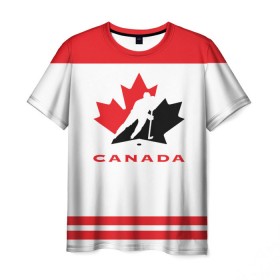 Мужская футболка 3D с принтом TEAM CANADA в Тюмени, 100% полиэфир | прямой крой, круглый вырез горловины, длина до линии бедер | Тематика изображения на принте: 2017 | canada | team | teamcanada | канада | мира | россия | хоккей | чемпионат | чм2017