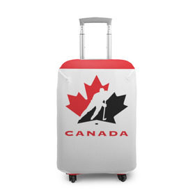 Чехол для чемодана 3D с принтом TEAM CANADA в Тюмени, 86% полиэфир, 14% спандекс | двустороннее нанесение принта, прорези для ручек и колес | 2017 | canada | team | teamcanada | канада | мира | россия | хоккей | чемпионат | чм2017
