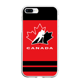 Чехол для iPhone 7Plus/8 Plus матовый с принтом TEAM CANADA в Тюмени, Силикон | Область печати: задняя сторона чехла, без боковых панелей | Тематика изображения на принте: 2017 | canada | hochey | team | teamcanada | канада | мира | россия | хоккей | чемпионат | чм2017