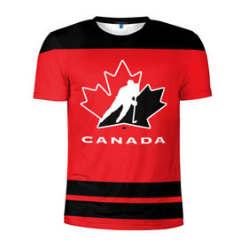 Мужская футболка 3D спортивная с принтом TEAM CANADA в Тюмени, 100% полиэстер с улучшенными характеристиками | приталенный силуэт, круглая горловина, широкие плечи, сужается к линии бедра | 2017 | canada | hochey | team | teamcanada | канада | мира | россия | хоккей | чемпионат | чм2017