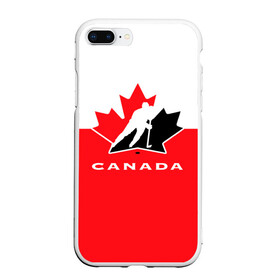 Чехол для iPhone 7Plus/8 Plus матовый с принтом TEAM CANADA в Тюмени, Силикон | Область печати: задняя сторона чехла, без боковых панелей | Тематика изображения на принте: 2017 | canada | hochey | team | teamcanada | канада | мира | россия | хоккей | чемпионат | чм2017