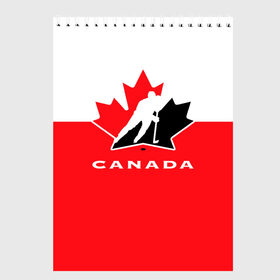Скетчбук с принтом TEAM CANADA в Тюмени, 100% бумага
 | 48 листов, плотность листов — 100 г/м2, плотность картонной обложки — 250 г/м2. Листы скреплены сверху удобной пружинной спиралью | Тематика изображения на принте: 2017 | canada | hochey | team | teamcanada | канада | мира | россия | хоккей | чемпионат | чм2017