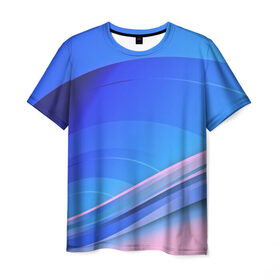 Мужская футболка 3D с принтом Волны материи в Тюмени, 100% полиэфир | прямой крой, круглый вырез горловины, длина до линии бедер | 3d | абстракция | волны | другие | краска | линии | оптические | полосы | прикольные | разводы | узоры | фрактал | цветные | яркие