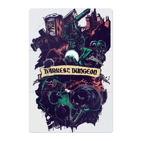 Магнитный плакат 2Х3 с принтом Darkest Dungeon в Тюмени, Полимерный материал с магнитным слоем | 6 деталей размером 9*9 см | darkest dungeon | замок | игра | логотип | рыцарь | темные подземелья | тьма | череп | чумной доктор