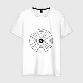 Мужская футболка хлопок с принтом Мишень, цель в Тюмени, 100% хлопок | прямой крой, круглый вырез горловины, длина до линии бедер, слегка спущенное плечо. | 
