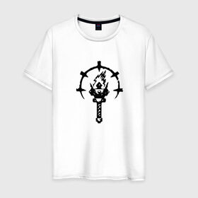 Мужская футболка хлопок с принтом Darkest Dungeon в Тюмени, 100% хлопок | прямой крой, круглый вырез горловины, длина до линии бедер, слегка спущенное плечо. | 