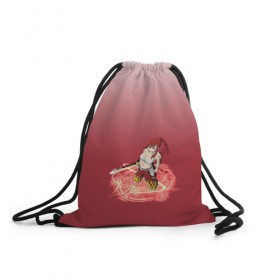 Рюкзак-мешок 3D с принтом Erza Scarlet (Fairy Tail) в Тюмени, 100% полиэстер | плотность ткани — 200 г/м2, размер — 35 х 45 см; лямки — толстые шнурки, застежка на шнуровке, без карманов и подкладки | 