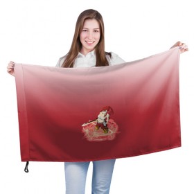 Флаг 3D с принтом Erza Scarlet (Fairy Tail) в Тюмени, 100% полиэстер | плотность ткани — 95 г/м2, размер — 67 х 109 см. Принт наносится с одной стороны | 
