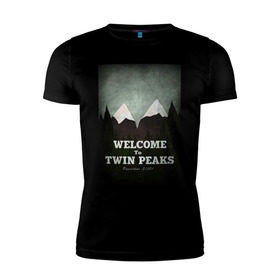 Мужская футболка премиум с принтом Twin Peaks в Тюмени, 92% хлопок, 8% лайкра | приталенный силуэт, круглый вырез ворота, длина до линии бедра, короткий рукав | twin peaks | дэвид линч | лес | лора палмер | сова | твин пикс | туман