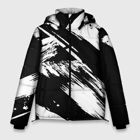 Мужская зимняя куртка 3D с принтом Чёрно-белый в Тюмени, верх — 100% полиэстер; подкладка — 100% полиэстер; утеплитель — 100% полиэстер | длина ниже бедра, свободный силуэт Оверсайз. Есть воротник-стойка, отстегивающийся капюшон и ветрозащитная планка. 

Боковые карманы с листочкой на кнопках и внутренний карман на молнии. | watercolor | абстракция красок | акварель | брызги красок | живопись | картина | краска | потертость красок | размытые краски | текстуры | художник | черно белый | яркие | яркие краски