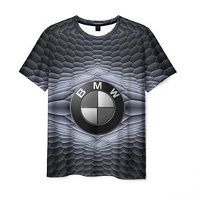 Мужская футболка 3D с принтом BMW шестигранный фон в Тюмени, 100% полиэфир | прямой крой, круглый вырез горловины, длина до линии бедер | bmw | авто | автомобиль | блатная | бмв | бумер | бэха | геометрия | иномарка | концерн | красивая | марка немецкая | машина | прикольная | пузыри | расцветка | солдат | тачила | форм | шестигранники
