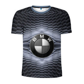 Мужская футболка 3D спортивная с принтом BMW шестигранный фон в Тюмени, 100% полиэстер с улучшенными характеристиками | приталенный силуэт, круглая горловина, широкие плечи, сужается к линии бедра | bmw | авто | автомобиль | блатная | бмв | бумер | бэха | геометрия | иномарка | концерн | красивая | марка немецкая | машина | прикольная | пузыри | расцветка | солдат | тачила | форм | шестигранники