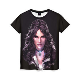 Женская футболка 3D с принтом Йенифер 1 в Тюмени, 100% полиэфир ( синтетическое хлопкоподобное полотно) | прямой крой, круглый вырез горловины, длина до линии бедер | gwent | witcher | ведьмак | гвинт | геральт | йеннифер