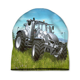 Шапка 3D с принтом Farming simulator 1 в Тюмени, 100% полиэстер | универсальный размер, печать по всей поверхности изделия | farming | simulator | трактор | фермер