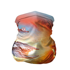Бандана-труба 3D с принтом HZD 3 в Тюмени, 100% полиэстер, ткань с особыми свойствами — Activecool | плотность 150‒180 г/м2; хорошо тянется, но сохраняет форму | dawn | horizon | zero | роботы
