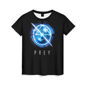 Женская футболка 3D с принтом Prey 5 в Тюмени, 100% полиэфир ( синтетическое хлопкоподобное полотно) | прямой крой, круглый вырез горловины, длина до линии бедер | prey | космос | прей | прэй