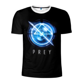 Мужская футболка 3D спортивная с принтом Prey 5 в Тюмени, 100% полиэстер с улучшенными характеристиками | приталенный силуэт, круглая горловина, широкие плечи, сужается к линии бедра | Тематика изображения на принте: prey | космос | прей | прэй
