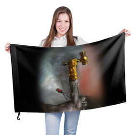 Флаг 3D с принтом Разделитель в Тюмени, 100% полиэстер | плотность ткани — 95 г/м2, размер — 67 х 109 см. Принт наносится с одной стороны | bloodmoon | elder | morrowind | oblivion | scrolls | skyrim | tribunal