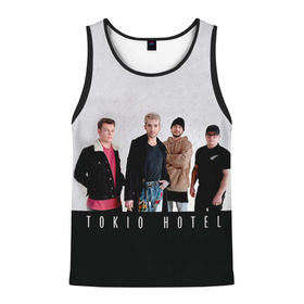 Мужская майка 3D с принтом Tokio Hotel в Тюмени, 100% полиэстер | круглая горловина, приталенный силуэт, длина до линии бедра. Пройма и горловина окантованы тонкой бейкой | Тематика изображения на принте: 2017 | dream machine | tokio hotel | билл каулитц | георг листинг | густав шефер | токийский отель | том каулиц