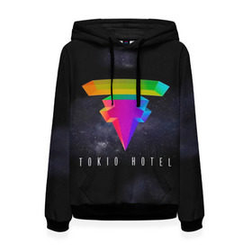 Женская толстовка 3D с принтом Tokio Hotel в Тюмени, 100% полиэстер  | двухслойный капюшон со шнурком для регулировки, мягкие манжеты на рукавах и по низу толстовки, спереди карман-кенгуру с мягким внутренним слоем. | 2017 | dream machine | tokio hotel | билл каулитц | георг листинг | густав шефер | токийский отель | том каулиц