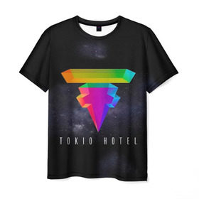 Мужская футболка 3D с принтом Tokio Hotel в Тюмени, 100% полиэфир | прямой крой, круглый вырез горловины, длина до линии бедер | 2017 | dream machine | tokio hotel | билл каулитц | георг листинг | густав шефер | токийский отель | том каулиц