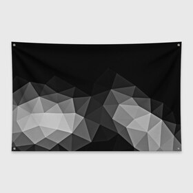 Флаг-баннер с принтом Abstract gray в Тюмени, 100% полиэстер | размер 67 х 109 см, плотность ткани — 95 г/м2; по краям флага есть четыре люверса для крепления | abstraction | абстракция | геометрия | грани | изгиб | линии | полигоны | полосы | постель | розовый | сочетания | текстура | треугольники