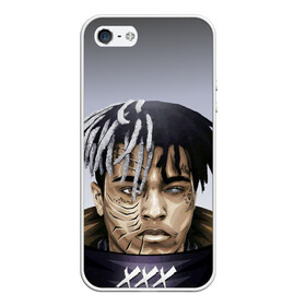 Чехол для iPhone 5/5S матовый с принтом xxxtentacion в Тюмени, Силикон | Область печати: задняя сторона чехла, без боковых панелей | iwkyasap | tentacion | xxx | xxxtentacion | реп