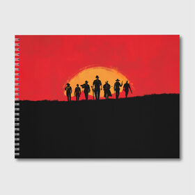Альбом для рисования с принтом Red Dead Redemption 2 в Тюмени, 100% бумага
 | матовая бумага, плотность 200 мг. | rdr | red dead redemption 2