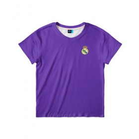 Детская футболка 3D с принтом Реал Мадрид в Тюмени, 100% гипоаллергенный полиэфир | прямой крой, круглый вырез горловины, длина до линии бедер, чуть спущенное плечо, ткань немного тянется | madrid | real | королевский клуб | мадрид | примера | реал | футбол | чемпионат испании