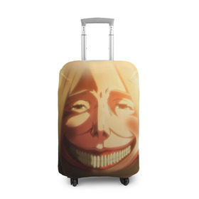 Чехол для чемодана 3D с принтом Атака Титанов в Тюмени, 86% полиэфир, 14% спандекс | двустороннее нанесение принта, прорези для ручек и колес | attack on titan | вторжение гигантов | титанша