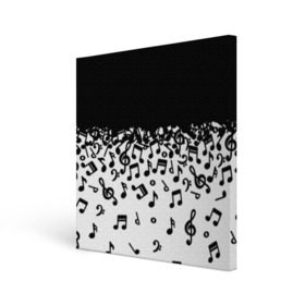 Холст квадратный с принтом Поглощение музыкой в Тюмени, 100% ПВХ |  | абстракция | арт | дизайн | музыка | ноты | ритм