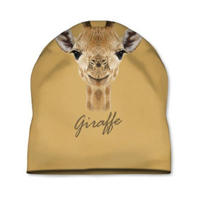 Шапка 3D с принтом Жираф в Тюмени, 100% полиэстер | универсальный размер, печать по всей поверхности изделия | giraffe | арт | жираф | зоопарк | рафик