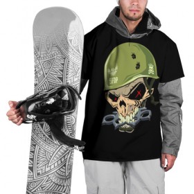 Накидка на куртку 3D с принтом Dj Pirata в Тюмени, 100% полиэстер |  | Тематика изображения на принте: el kaio  maxi gen | helmet | skull | диджей пирата | каска | музыка | техно | череп | шлем