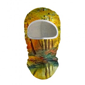 Балаклава 3D с принтом Осенний парк в Тюмени, 100% полиэстер, ткань с особыми свойствами — Activecool | плотность 150–180 г/м2; хорошо тянется, но при этом сохраняет форму. Закрывает шею, вокруг отверстия для глаз кайма. Единый размер | 