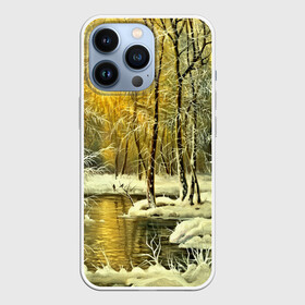 Чехол для iPhone 13 Pro с принтом Сказочная зима в Тюмени,  |  | верхушки | вершины | горы | ели | ёлки | ёлочки | зима | красота | лес | небо | облака | пасмурно | пейзаж | сказка | сказочно | снег | сугробы | тени | тучи | холмы | чудесно