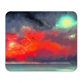 Коврик прямоугольный с принтом Абстракция туман в Тюмени, натуральный каучук | размер 230 х 185 мм; запечатка лицевой стороны | море | небо | пейзаж | сказочный | яркий