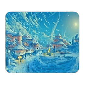 Коврик прямоугольный с принтом Зимний городок в Тюмени, натуральный каучук | размер 230 х 185 мм; запечатка лицевой стороны | Тематика изображения на принте: ночь | пейзаж | снег