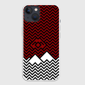 Чехол для iPhone 13 с принтом Твин Пикс. Минимализм в Тюмени,  |  | peaks | twin | twin peaks | горы | лес | сериал | сова | узор