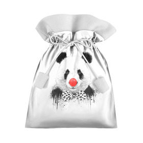 Подарочный 3D мешок с принтом Панда в Тюмени, 100% полиэстер | Размер: 29*39 см | бант | китай | клоун | медведь | мишка | нос | панда