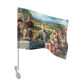 Флаг для автомобиля с принтом Far Cry 5 в Тюмени, 100% полиэстер | Размер: 30*21 см | farcry | фар край | фаркрай