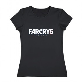 Женская футболка хлопок с принтом Far Cry 5 в Тюмени, 100% хлопок | прямой крой, круглый вырез горловины, длина до линии бедер, слегка спущенное плечо | 
