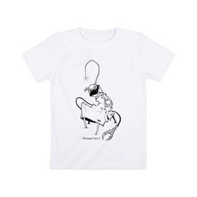 Детская футболка хлопок с принтом Курьер Контур 2 в Тюмени, 100% хлопок | круглый вырез горловины, полуприлегающий силуэт, длина до линии бедер | reminor | курьер | мультфильм