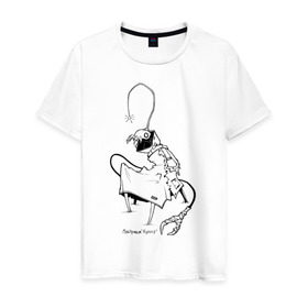 Мужская футболка хлопок с принтом Курьер Контур 2 в Тюмени, 100% хлопок | прямой крой, круглый вырез горловины, длина до линии бедер, слегка спущенное плечо. | reminor | курьер | мультфильм
