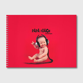 Альбом для рисования с принтом Paparoach 7 в Тюмени, 100% бумага
 | матовая бумага, плотность 200 мг. | Тематика изображения на принте: papa roach | roach | папа роач | папароач | папароч | роач | роч