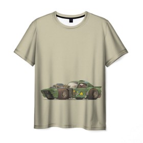 Мужская футболка 3D с принтом Гонка в Тюмени, 100% полиэфир | прямой крой, круглый вырез горловины, длина до линии бедер | 1967 | ford | gt 500 | mustang | shelby | гонка | гт 500 | тачка форд