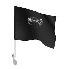 Флаг для автомобиля с принтом Сильва - Белфорт в Тюмени, 100% полиэстер | Размер: 30*21 см | anderson silva | spider | ufc | vitor belfort | zuffa | андерсон сильва | витор белфорт | паук | юфс | юфц
