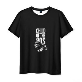 Мужская футболка 3D с принтом Дитя 80-х в Тюмени, 100% полиэфир | прямой крой, круглый вырез горловины, длина до линии бедер | восьмидесятые | дитя 80 х | ребенок восьмидесятых | самурай | таз | тачка | тойота