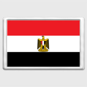 Магнит 45*70 с принтом Флаг и герб Египта в Тюмени, Пластик | Размер: 78*52 мм; Размер печати: 70*45 | символ страна