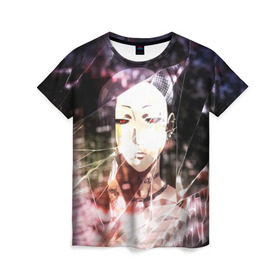 Женская футболка 3D с принтом Tokyo Ghoul в Тюмени, 100% полиэфир ( синтетическое хлопкоподобное полотно) | прямой крой, круглый вырез горловины, длина до линии бедер | tokyo ghoul | typical uta | канеки | конеки | токийский гуль | ута